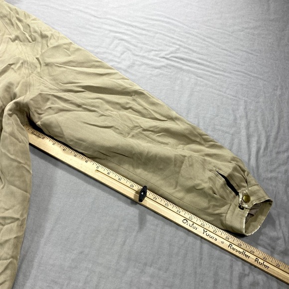 VINTAGE Baracuta Bomber Jacket Mens XL Khaki Silk Lined Full Zip Harrington * - Picture 13 of 16